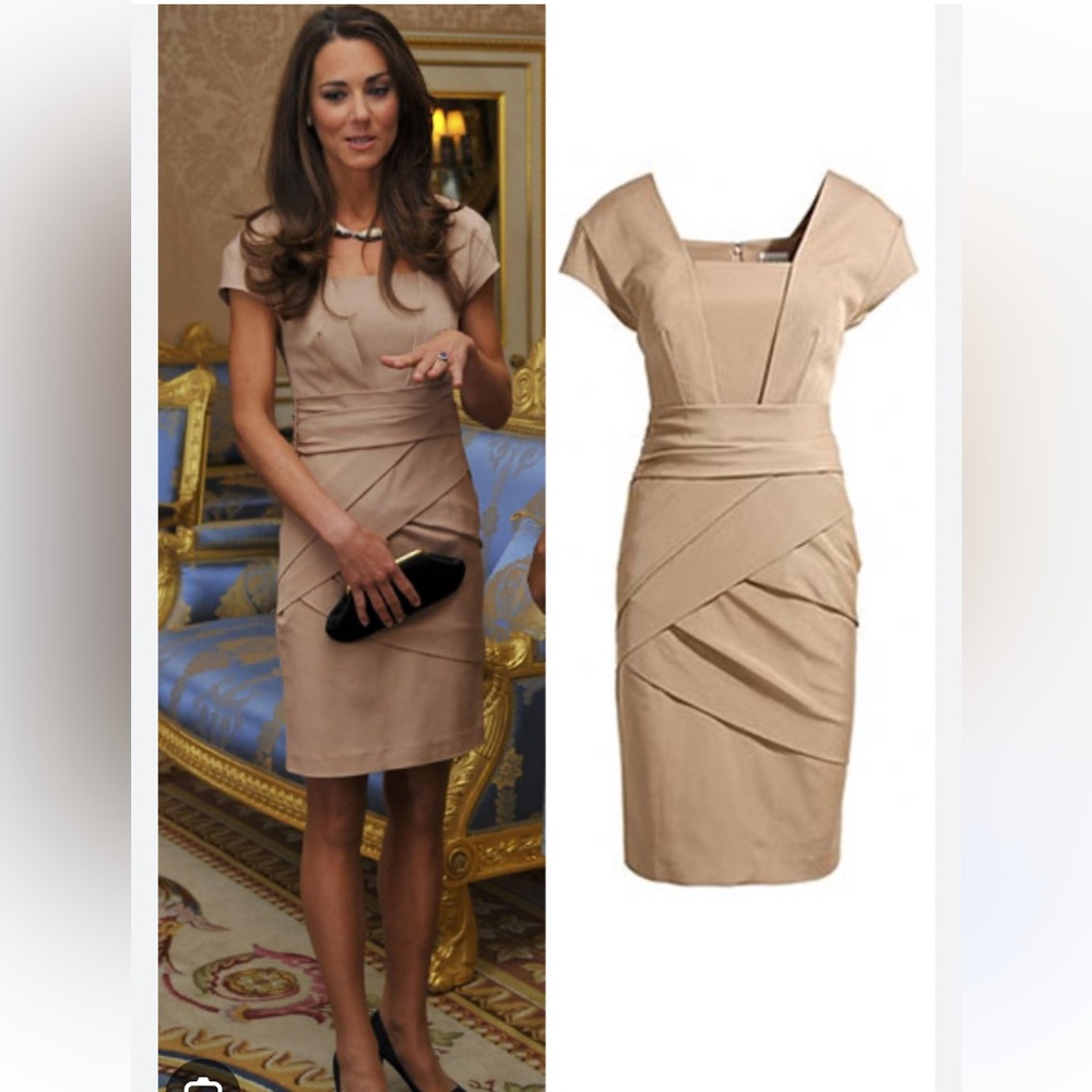 Reiss Brown Layered Mini Dress